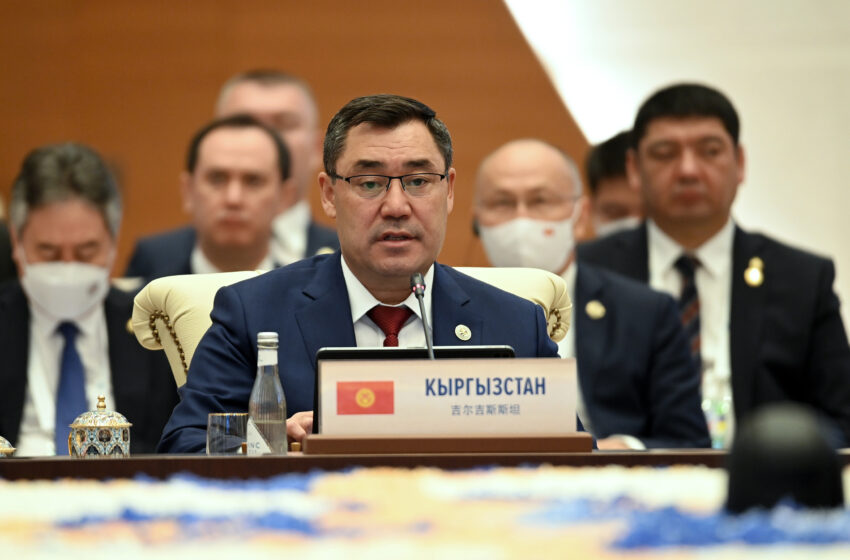  Садыр Жапаров выступил на расширенном заседании Совета глав стран ШОС