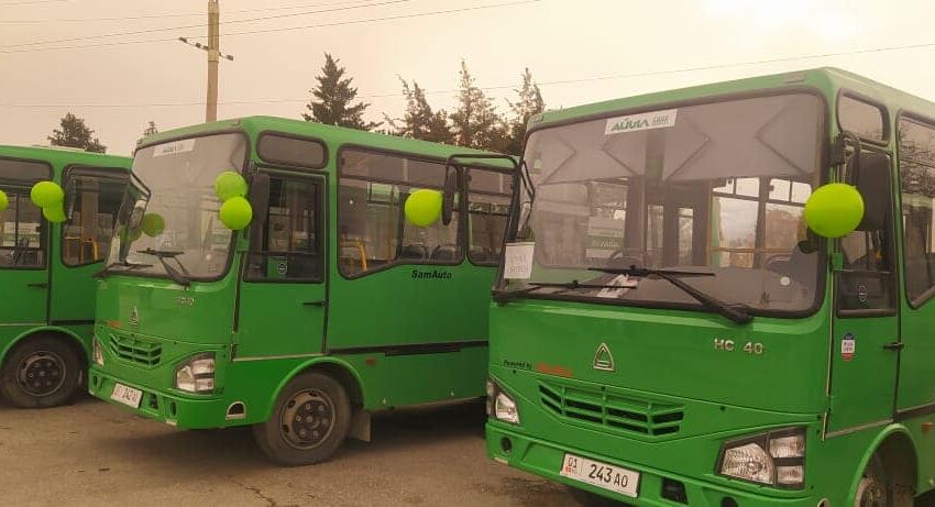  Баткен шаарына калкты тейлөө үчүн 6 автобус алынып келинди