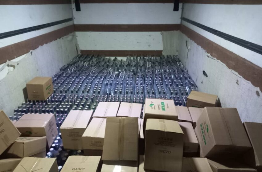  На посту «Сосновка» изъяли более 4 тыс. бутылок контрафактного алкоголя