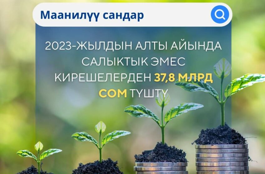  Алты айда салыктык эмес кирешелерден 37,8 млрд сом түштү