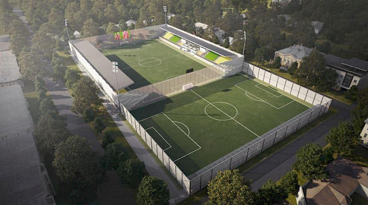 Президент осмотрел строящийся футбольный комплекс в Беш-Кунгее