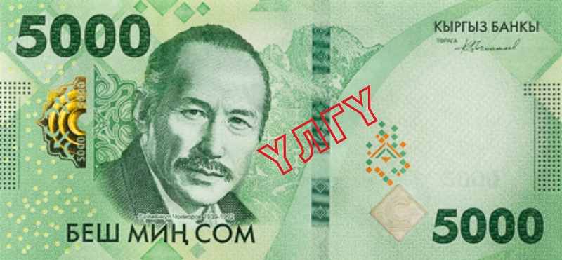  В Кыргызстане ввели в обращение новую банкноту номиналом 5000 сомов