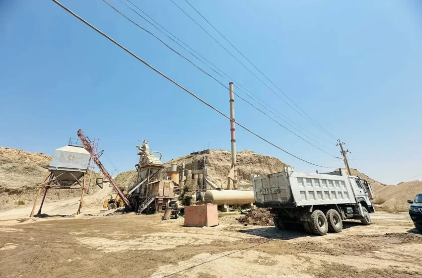  Завод «Кызыл-Кия АБЗ» производит до 800 тонн асфальта в сутки