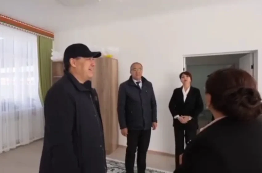  Садыр Жапаров ознакомился с состоянием детского сада №11 города Каракол
